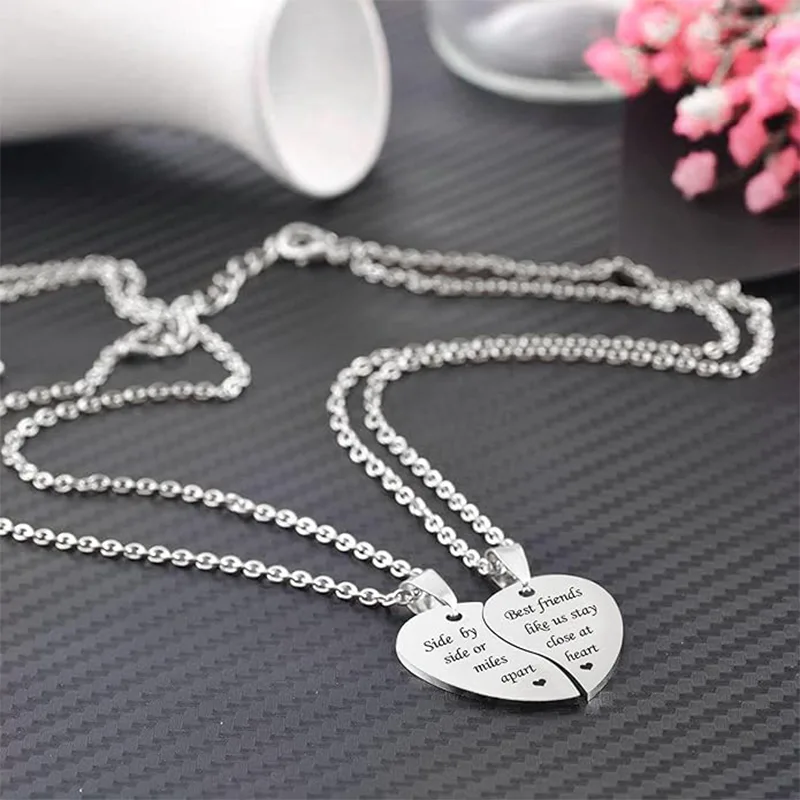 우정 스테인레스 스틸 십대 소녀 목걸이