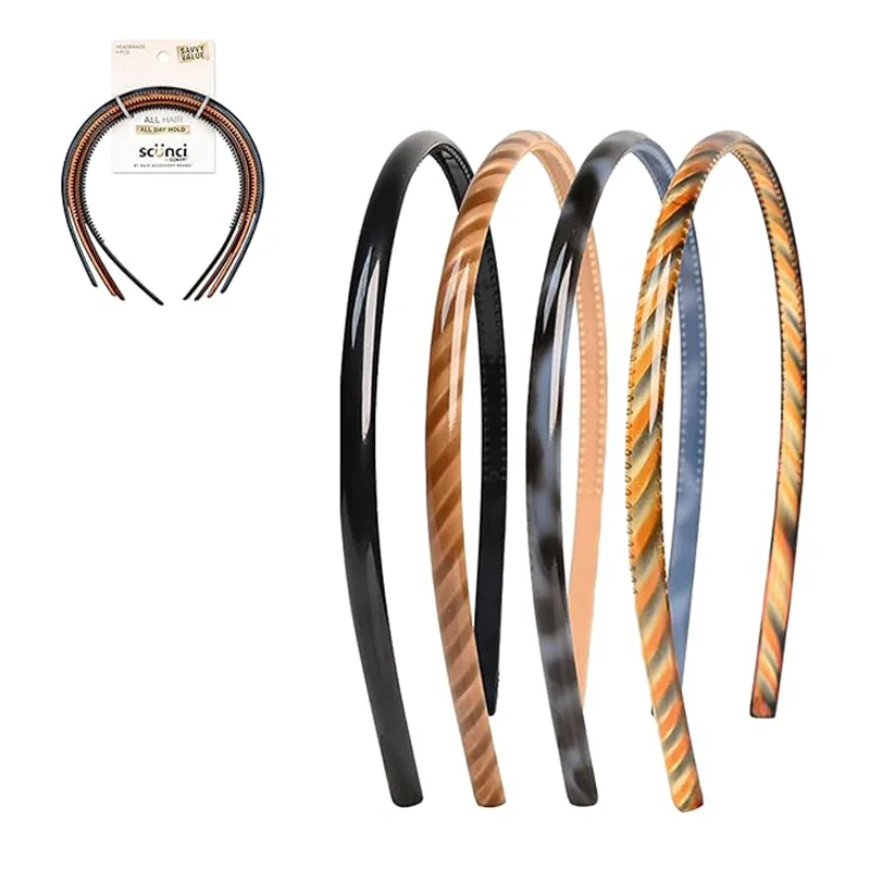 세련된 컴포트 트위스트 프린트 플라스틱 머리띠