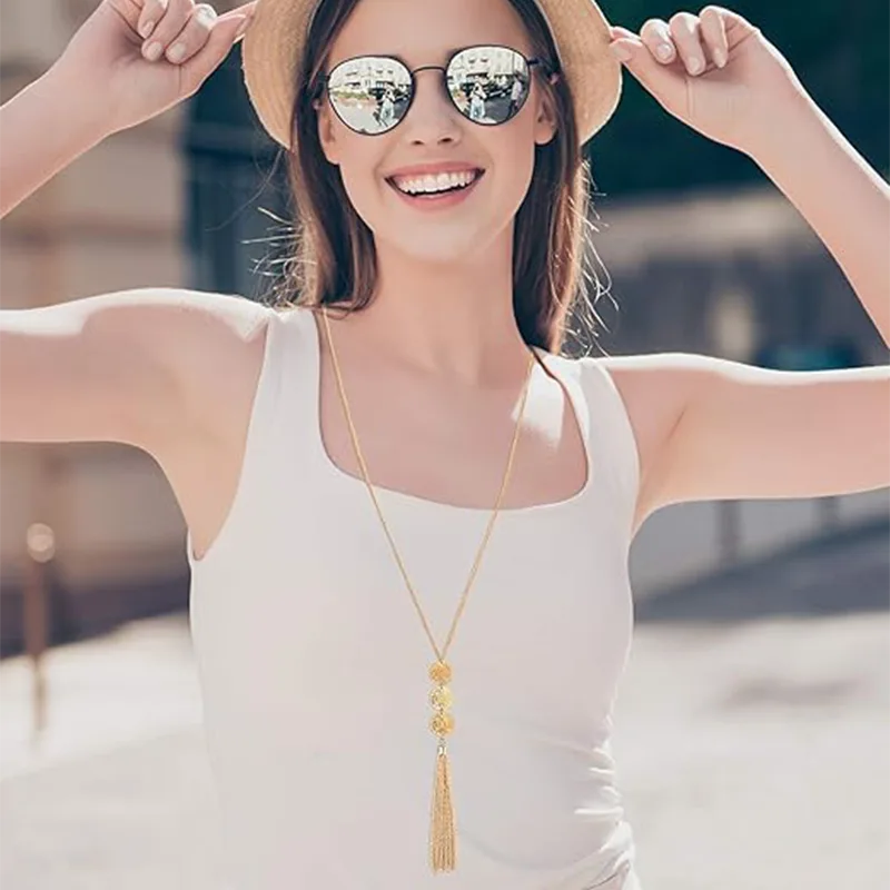 여성 패션 스웨터 목걸이